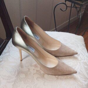 Jimmy Choo Two Tone Gold/Champagne Heel - LIKE NEW